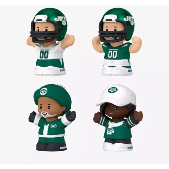 New York Jets Fisher Price Little People Collector NFL - New York Jets 4-Pack - Picture 3 of 10
